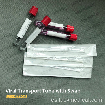 Tubo de etiquetado del kit Virustransport hisopos dobles